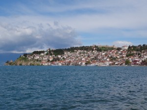 Ohrid See mit Ohrid Stadt